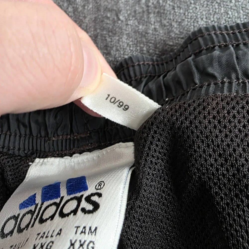 Vtg Y2K Adidas Shorts Mens XXL Black Gray Lined Drawstring Pockets 6